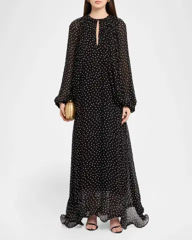 Dorothee Schumacher Dancing Dots Polka-Dot Flounce Maxi Dress | Thumbnail 2 Dorothee Schumacher Dancing Dots Polka-Dot Flounce Maxi Dress | Thumbnail 2