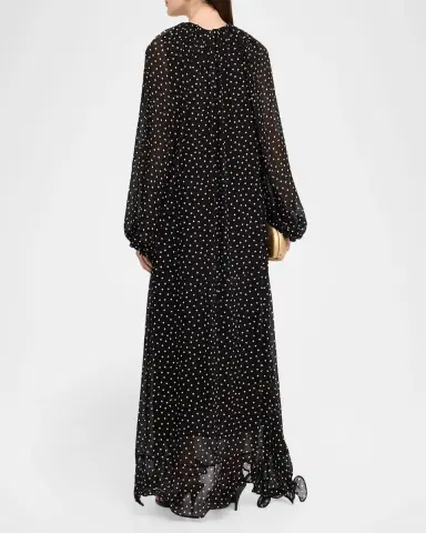 Dorothee Schumacher Dancing Dots Polka-Dot Flounce Maxi Dress | Thumbnail 3 Dorothee Schumacher Dancing Dots Polka-Dot Flounce Maxi Dress | Thumbnail 3