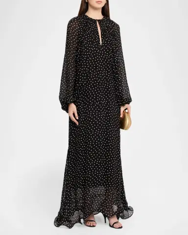 Dorothee Schumacher Dancing Dots Polka-Dot Flounce Maxi Dress | Thumbnail 4 Dorothee Schumacher Dancing Dots Polka-Dot Flounce Maxi Dress | Thumbnail 4