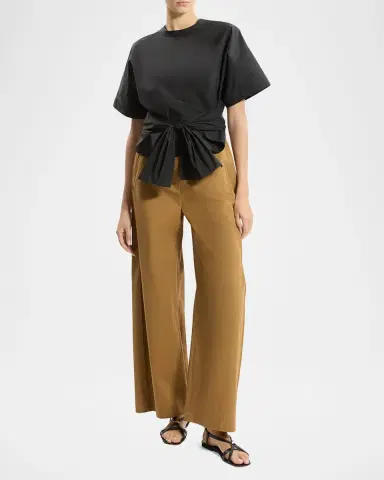 Theory Boxy Tie-Front Top | Thumbnail 2 Theory Boxy Tie-Front Top | Thumbnail 2