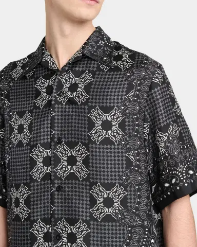 Amiri Men's Silk MA Quad Paisley Short-Sleeve Shirt | Thumbnail 3 Amiri Men's Silk MA Quad Paisley Short-Sleeve Shirt | Thumbnail 3