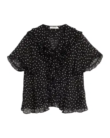 Dorothee Schumacher Dancing Dots Blouse in Crinkle Viscose Georgette | Thumbnail 1 Dorothee Schumacher Dancing Dots Blouse in Crinkle Viscose Georgette | Thumbnail 1