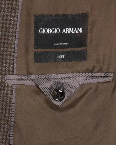Giorgio Armani Men's Soft Line Houndstooth Single-Breasted Sport Coat | Thumbnail 4 Giorgio Armani Men's Soft Line Houndstooth Single-Breasted Sport Coat | Thumbnail 4