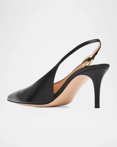 Gianvito Rossi 70mm Nappa Leather Slingback Pumps | Thumbnail 3 Gianvito Rossi 70mm Nappa Leather Slingback Pumps | Thumbnail 3