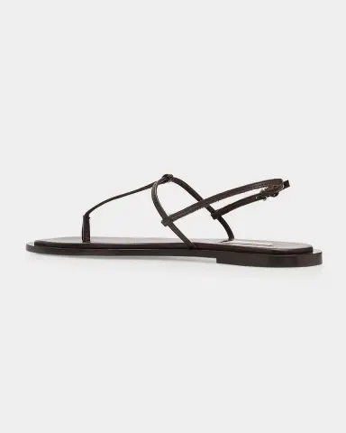 Toteme T-Strap Nappa Leather Flat Thong Sandals | Thumbnail 3 Toteme T-Strap Nappa Leather Flat Thong Sandals | Thumbnail 3