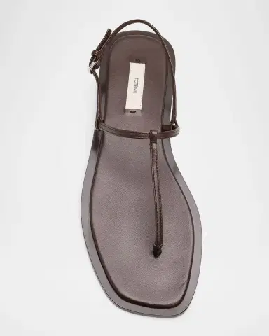 Toteme T-Strap Nappa Leather Flat Thong Sandals | Thumbnail 4 Toteme T-Strap Nappa Leather Flat Thong Sandals | Thumbnail 4