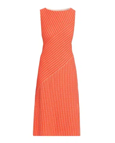 Misook Striped Boat-Neck Midi Dress | Thumbnail 1 Misook Striped Boat-Neck Midi Dress | Thumbnail 1