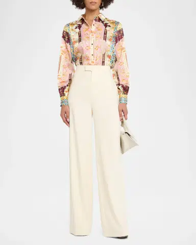 Elie Tahari The Lior Baroque Floral-Print Shirt | Thumbnail 2 Elie Tahari The Lior Baroque Floral-Print Shirt | Thumbnail 2