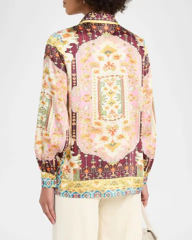 Elie Tahari The Lior Baroque Floral-Print Shirt | Thumbnail 3 Elie Tahari The Lior Baroque Floral-Print Shirt | Thumbnail 3