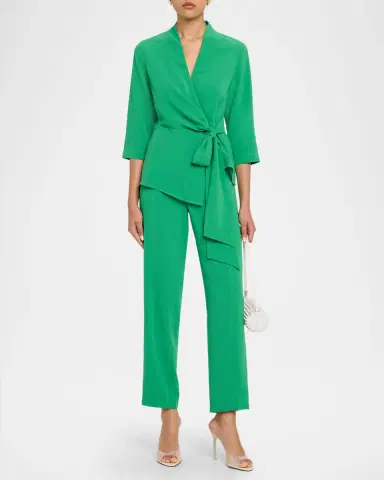 Misook Nora Crepe Straight-Leg Pants | Thumbnail 2 Misook Nora Crepe Straight-Leg Pants | Thumbnail 2