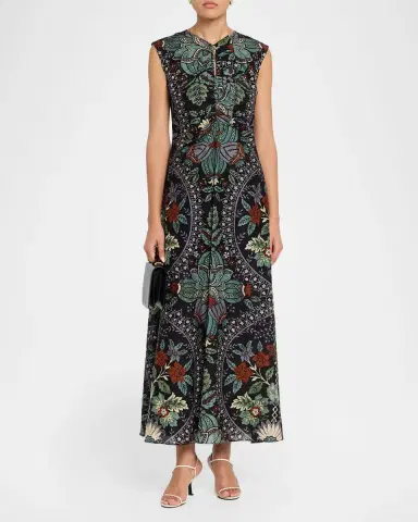 Elie Tahari The Kinsley Sleeveless Floral-Print Maxi Dress | Thumbnail 2 Elie Tahari The Kinsley Sleeveless Floral-Print Maxi Dress | Thumbnail 2
