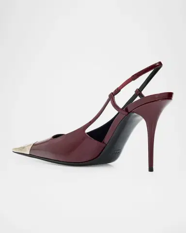 Saint Laurent Cap-Toe Slingback Pumps | Thumbnail 3 Saint Laurent Cap-Toe Slingback Pumps | Thumbnail 3