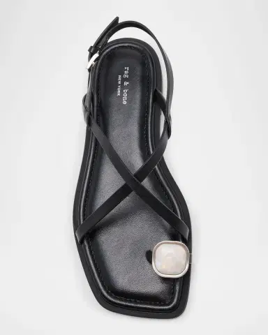 Rag & Bone Remi Leather Toe-Ring Flat Sandals | Thumbnail 3 Rag & Bone Remi Leather Toe-Ring Flat Sandals | Thumbnail 3