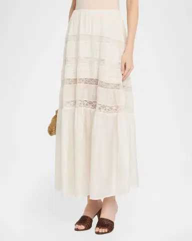 LoveShackFancy Nivine Silk Lace Maxi Skirt | Thumbnail 4 LoveShackFancy Nivine Silk Lace Maxi Skirt | Thumbnail 4