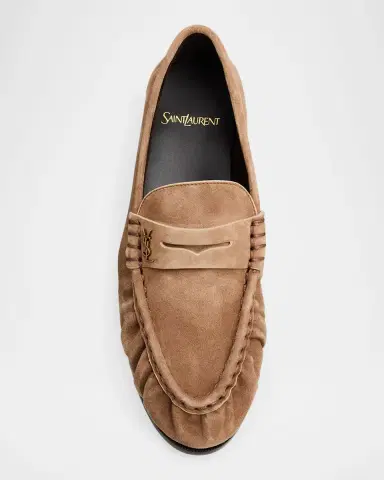 Saint Laurent Le Suede YSL Penny Loafers | Thumbnail 5 Saint Laurent Le Suede YSL Penny Loafers | Thumbnail 5