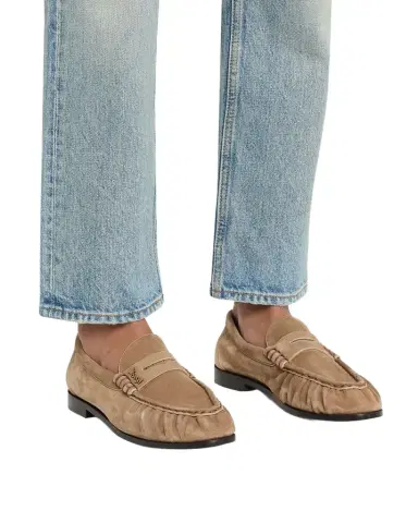Saint Laurent Le Suede YSL Penny Loafers | Thumbnail 1 Saint Laurent Le Suede YSL Penny Loafers | Thumbnail 1