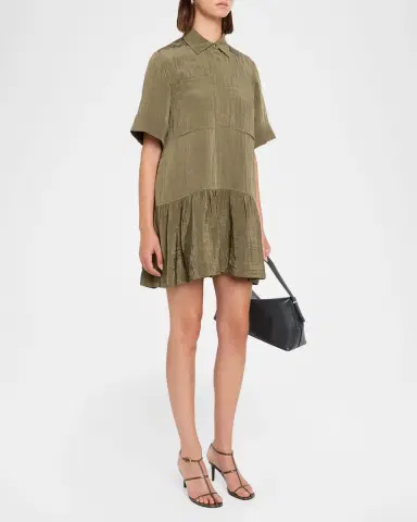 Simkhai Cris Short-Sleeve Shirtdress | Thumbnail 4 Simkhai Cris Short-Sleeve Shirtdress | Thumbnail 4
