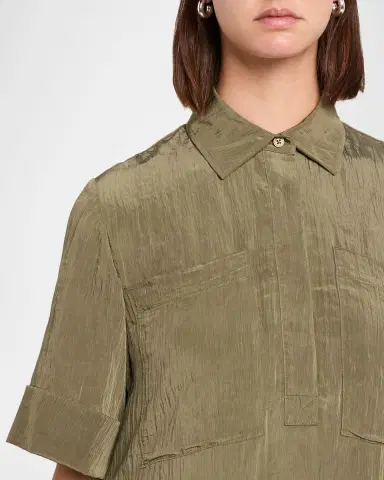 Simkhai Cris Short-Sleeve Shirtdress | Thumbnail 5 Simkhai Cris Short-Sleeve Shirtdress | Thumbnail 5