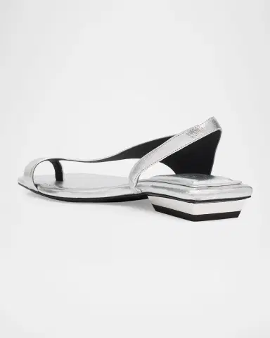 rag & bone Liv Metallic Leather Flat Toe-Ring Sandals | Thumbnail 2 rag & bone Liv Metallic Leather Flat Toe-Ring Sandals | Thumbnail 2