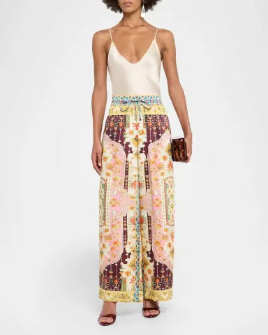 Elie Tahari The Lior Baroque Floral Wide-Leg Pants | Thumbnail 2 Elie Tahari The Lior Baroque Floral Wide-Leg Pants | Thumbnail 2