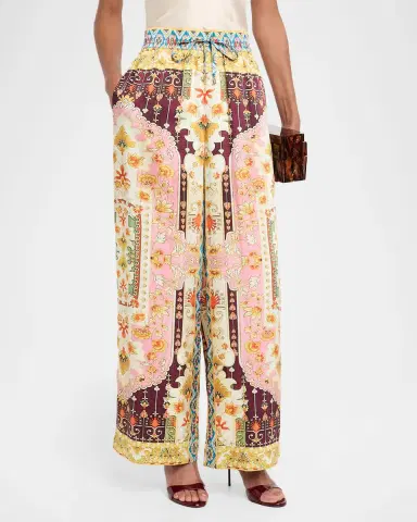 Elie Tahari The Lior Baroque Floral Wide-Leg Pants | Thumbnail 4 Elie Tahari The Lior Baroque Floral Wide-Leg Pants | Thumbnail 4