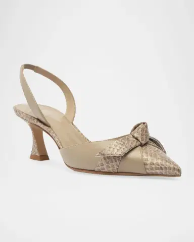 Alexandre Birman 60mm Clarita Mixed Leather Slingback Pumps | Thumbnail 2 Alexandre Birman 60mm Clarita Mixed Leather Slingback Pumps | Thumbnail 2