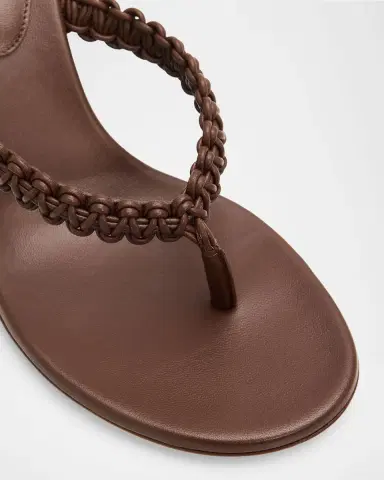 Gianvito Rossi 70mm Braided Leather Thongs Sandals | Thumbnail 4 Gianvito Rossi 70mm Braided Leather Thongs Sandals | Thumbnail 4