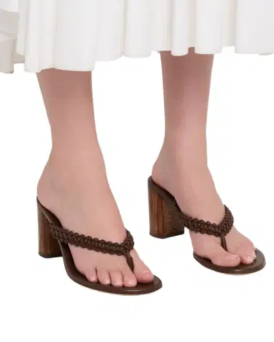 Gianvito Rossi 70mm Braided Leather Thongs Sandals | Thumbnail 1 Gianvito Rossi 70mm Braided Leather Thongs Sandals | Thumbnail 1
