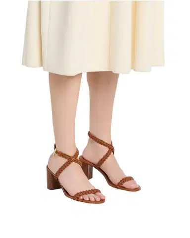 Gianvito Rossi 70mm Braided Leather Sandals | Thumbnail 1 Gianvito Rossi 70mm Braided Leather Sandals | Thumbnail 1