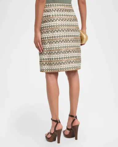 Elie Tahari The Tate Beaded Embroidered Skirt | Thumbnail 3 Elie Tahari The Tate Beaded Embroidered Skirt | Thumbnail 3