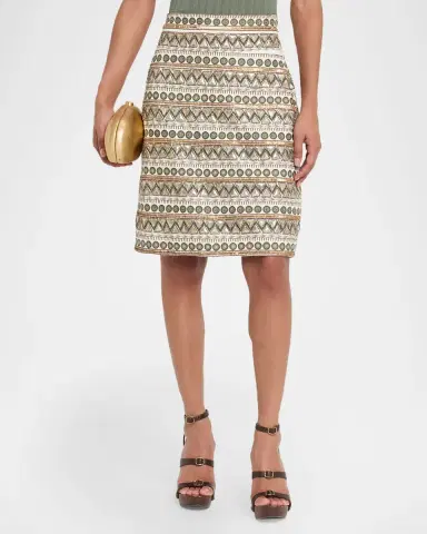 Elie Tahari The Tate Beaded Embroidered Skirt | Thumbnail 4 Elie Tahari The Tate Beaded Embroidered Skirt | Thumbnail 4