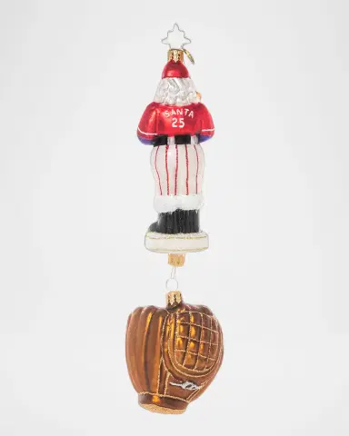 Christopher Radko Slugger Santa Christmas Ornament | Thumbnail 2 Christopher Radko Slugger Santa Christmas Ornament | Thumbnail 2