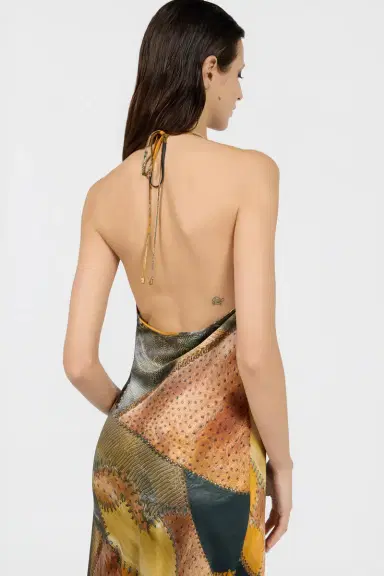 Roberto Cavalli Patchwork Print Silk Slip Dress | Thumbnail 5 Roberto Cavalli Patchwork Print Silk Slip Dress | Thumbnail 5