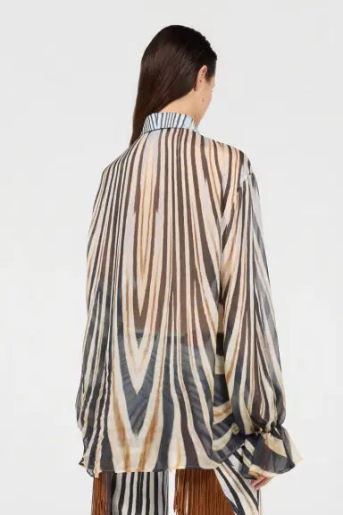 Roberto Cavalli Zebra Print Silk Shirt | Thumbnail 3 Roberto Cavalli Zebra Print Silk Shirt | Thumbnail 3