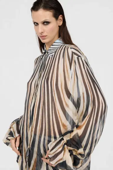 Roberto Cavalli Zebra Print Silk Shirt | Thumbnail 4 Roberto Cavalli Zebra Print Silk Shirt | Thumbnail 4