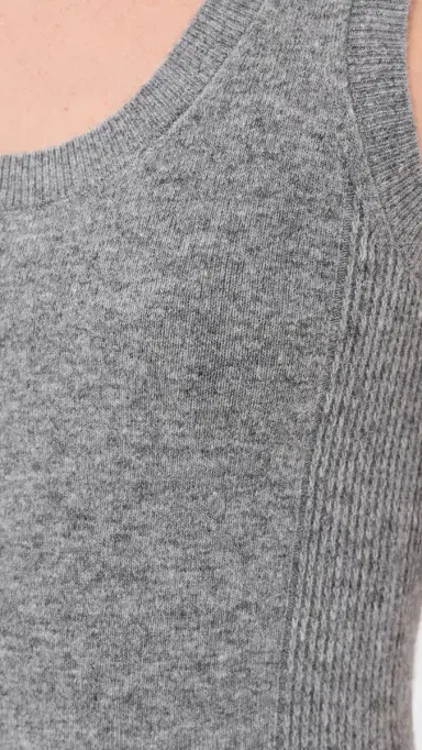 3.1 Phillip Lim Wool Cashmere Blend Scoop Neck Tank Charcoal Melange S | Thumbnail 6 3.1 Phillip Lim Wool Cashmere Blend Scoop Neck Tank Charcoal Melange S | Thumbnail 6