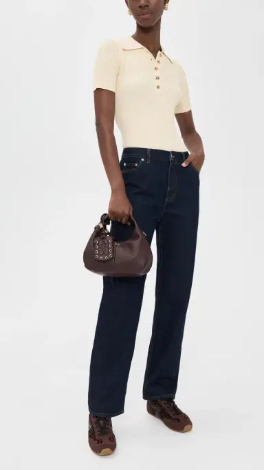 Ganni Hobo Mini Grained Bag | Thumbnail 3 Ganni Hobo Mini Grained Bag | Thumbnail 3
