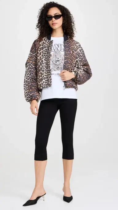 Ganni Basic Jersey Leopard Relaxed T-Shirt Leopard S | Thumbnail 5 Ganni Basic Jersey Leopard Relaxed T-Shirt Leopard S | Thumbnail 5