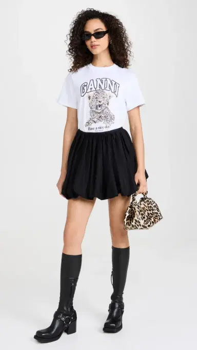 Ganni Basic Jersey Leopard Relaxed T-Shirt Leopard S | Thumbnail 6 Ganni Basic Jersey Leopard Relaxed T-Shirt Leopard S | Thumbnail 6
