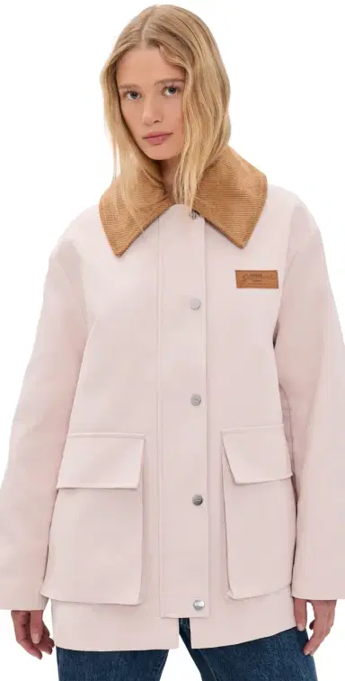 Ganni Heavy Twill Jacket Primrose Pink | Thumbnail 1 Ganni Heavy Twill Jacket Primrose Pink | Thumbnail 1