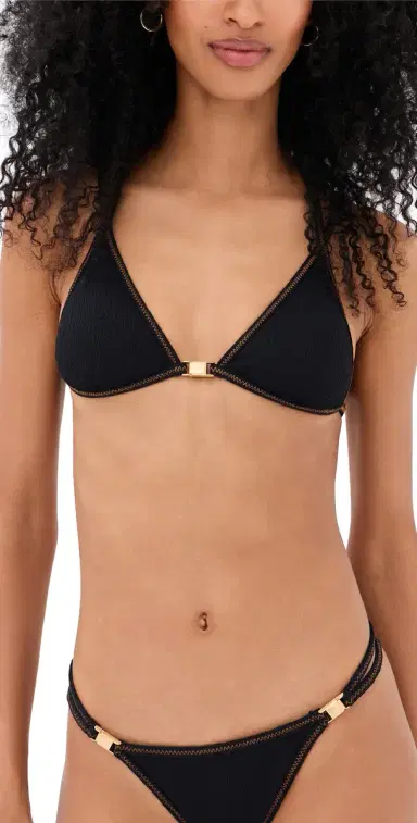 ViX Paula Hermanny Mia Triangle Bikini Top Black L | Thumbnail 1 ViX Paula Hermanny Mia Triangle Bikini Top Black L | Thumbnail 1