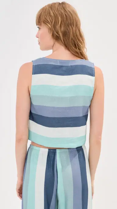 LE BOP Ombre Darcy Cropped Top Ocean Ombre | Thumbnail 3 LE BOP Ombre Darcy Cropped Top Ocean Ombre | Thumbnail 3
