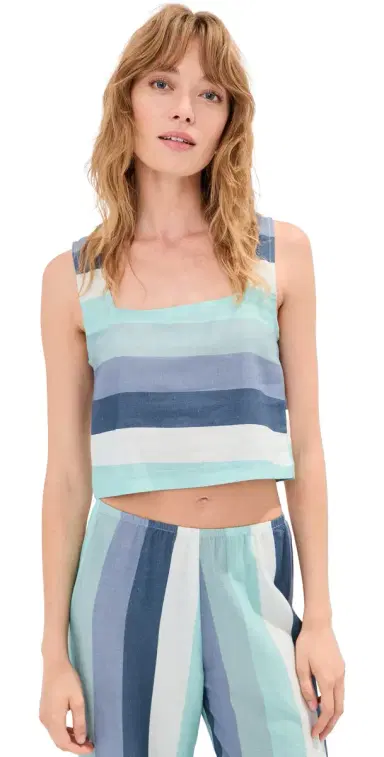 LE BOP Ombre Darcy Cropped Top Ocean Ombre | Thumbnail 1 LE BOP Ombre Darcy Cropped Top Ocean Ombre | Thumbnail 1