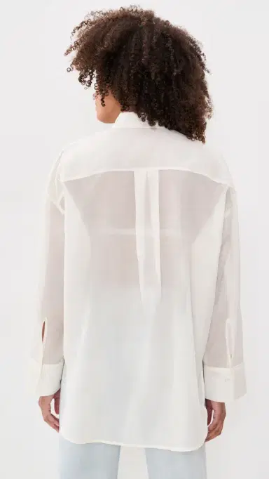 By Malene Birger Derris Soft Organza Blouse Soft White | Thumbnail 3 By Malene Birger Derris Soft Organza Blouse Soft White | Thumbnail 3