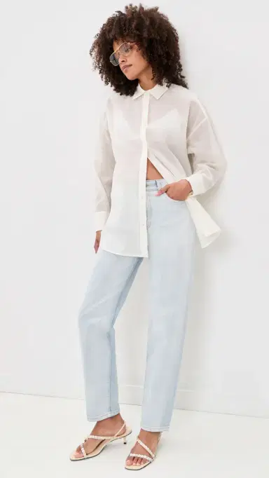 By Malene Birger Derris Soft Organza Blouse Soft White | Thumbnail 5 By Malene Birger Derris Soft Organza Blouse Soft White | Thumbnail 5