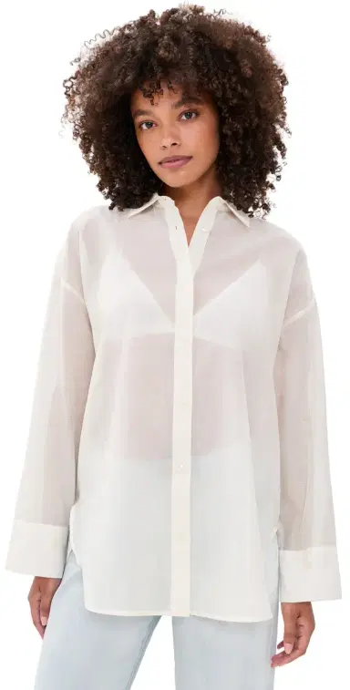 By Malene Birger Derris Soft Organza Blouse Soft White | Thumbnail 1 By Malene Birger Derris Soft Organza Blouse Soft White | Thumbnail 1