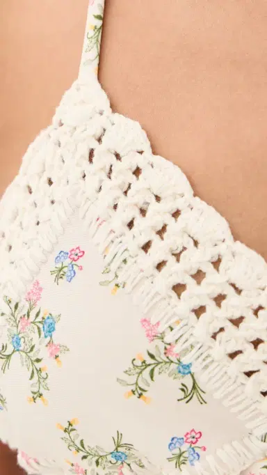 Agua Bendita Bea Handmade Crochet Triangle Bikini Top Multicolor S | Thumbnail 6 Agua Bendita Bea Handmade Crochet Triangle Bikini Top Multicolor S | Thumbnail 6