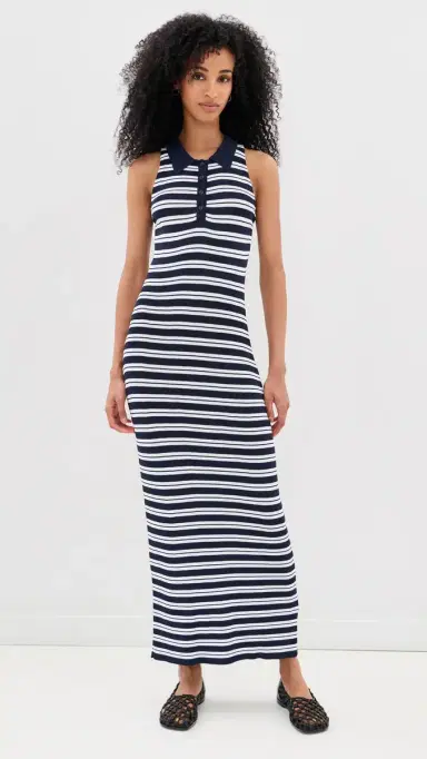 Rowing Blazers Halter Polo Maxi Dress Navy | Thumbnail 2 Rowing Blazers Halter Polo Maxi Dress Navy | Thumbnail 2