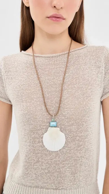Jennifer Behr Ailsa Necklace Larimar One Size | Thumbnail 3 Jennifer Behr Ailsa Necklace Larimar One Size | Thumbnail 3