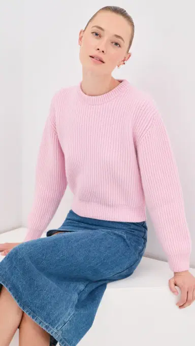 Jil Sander Wool Crew Neck Sweater Candy Pink | Thumbnail 2 Jil Sander Wool Crew Neck Sweater Candy Pink | Thumbnail 2